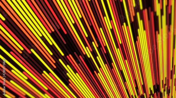 Obraz Background abstract red-yellow brick cube moving slow.