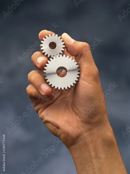 Obraz hand with gears