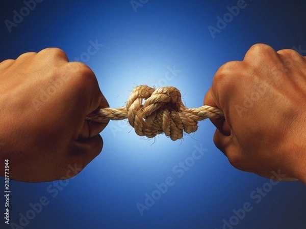 Obraz hand holding a rope