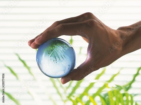 Obraz globe in hand