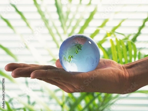 Obraz globe in hands