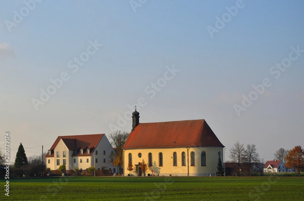 Fototapeta Wallfahrtskirche St.Afra im Felde, Friedberg