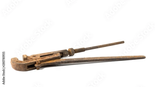 Obraz Old rusty adjustable wrench