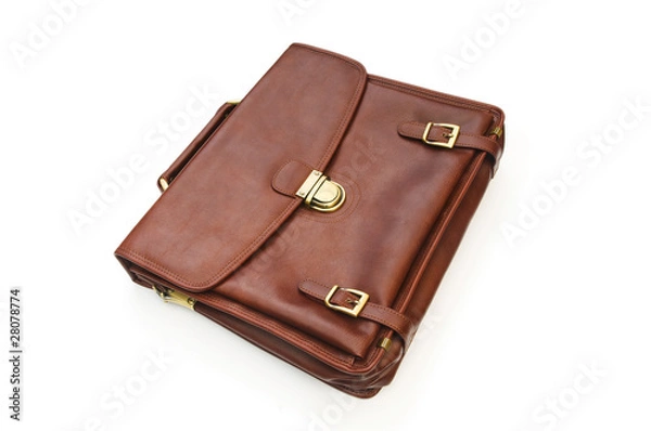 Obraz Leather case isolated on the white background