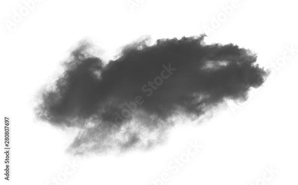 Fototapeta Black smoke on a white background