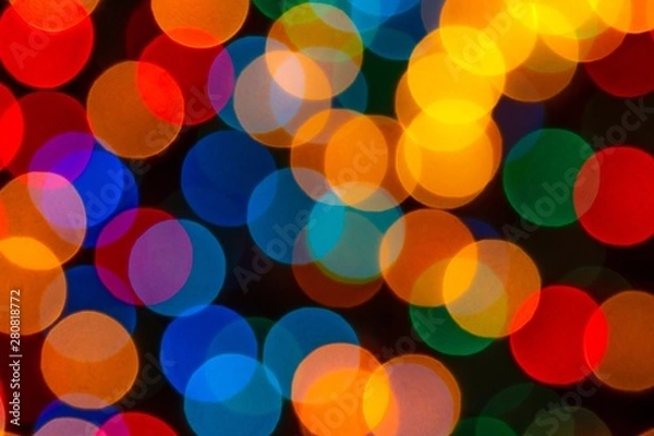 Fototapeta Multi Colour Blur Bokeh Light.
