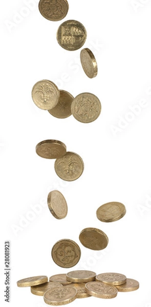 Obraz falling pound coins