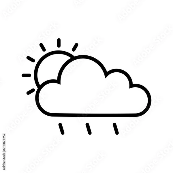Fototapeta weather icon vector design template
