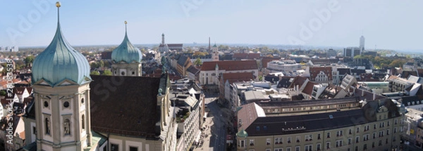 Obraz Augsburg City mit St. Peter Panorama