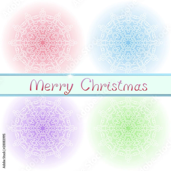 Fototapeta Background with snowflakes