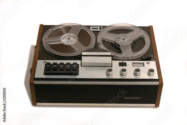 Fototapeta retro open reel tape recorder