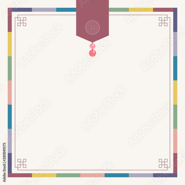 Obraz Korean traditional ornament background