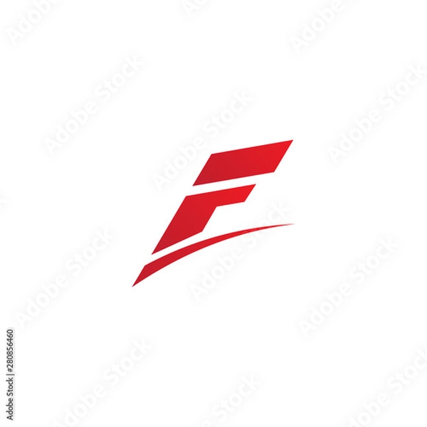 Obraz F initial design vector logo