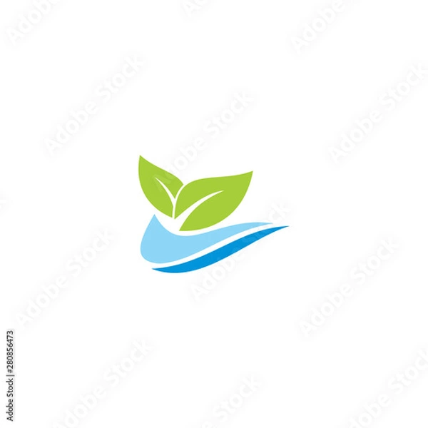 Obraz green leaf ecology nature logo