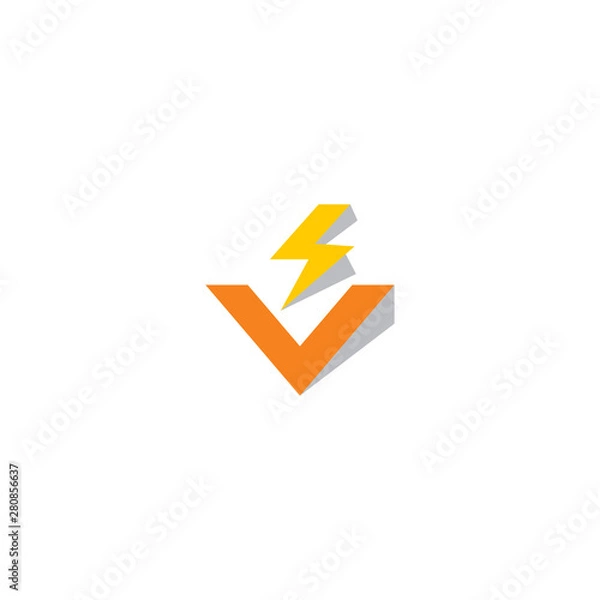 Obraz volt bolt sign vector logo