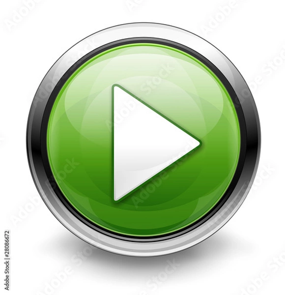 Obraz Green play button