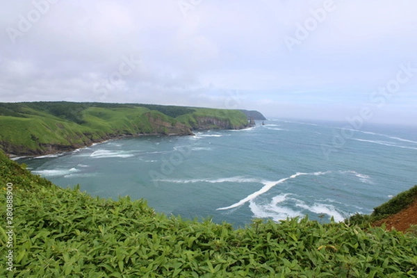 Obraz 浜中町　涙岬と空