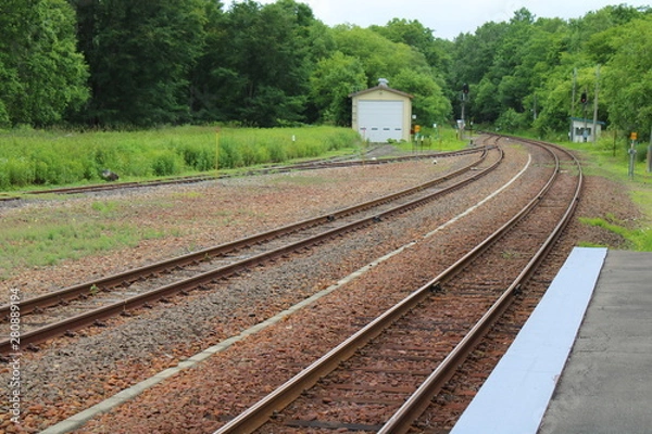 Obraz 鉄道レールイメージ