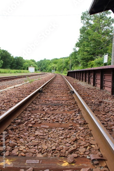 Obraz 鉄道レールイメージ