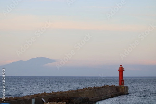 Obraz オホーツク海岸の夕焼け