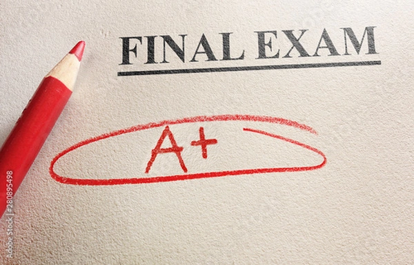 Fototapeta Final exam grade