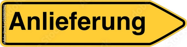 Obraz Anlieferung - Wegweiser rechts