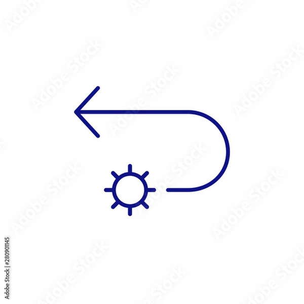 Fototapeta Redo setting Icon. As A Simple Vector Sign & Trendy Symbol for Design, Websites, CRM, Presentation or Mobile Application.