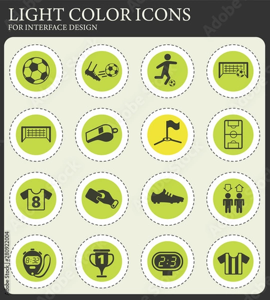 Obraz football icon set