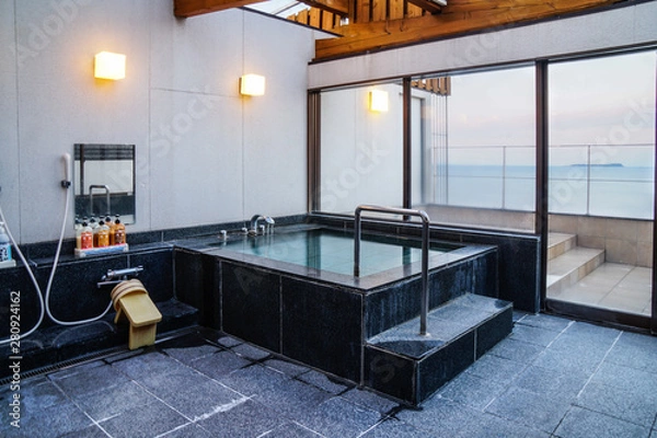 Obraz Japanese hot spring bath (onsen)