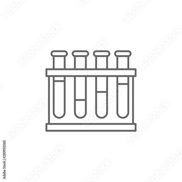 Fototapeta Blood sample, flask icon. Element of medicine icon. Thin line icon