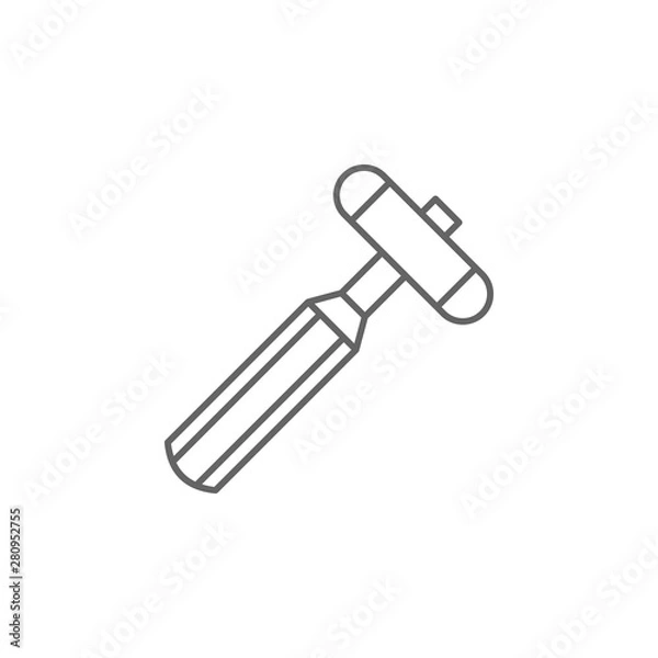 Fototapeta Reflex hammer, tools icon. Element of medicine icon. Thin line icon