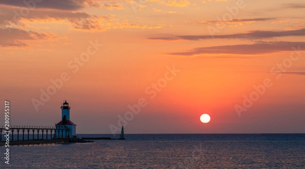 Obraz Michigan City  Lighthouse Landscape