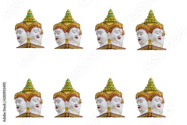 Fototapeta Buddha image in the white background.