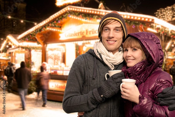 Obraz couple having a hot drink