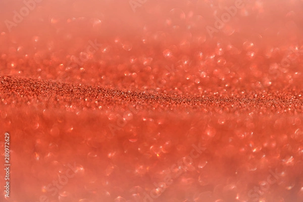 Fototapeta soft focus of Red glitter,Abstract background