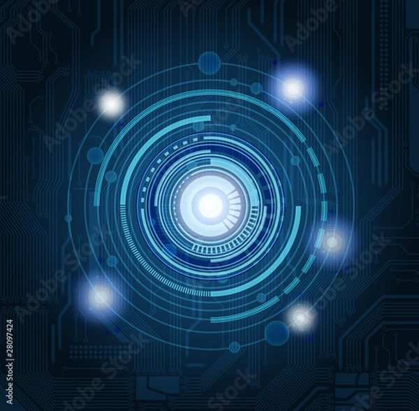 Obraz Abstract technology theme background. Eps10