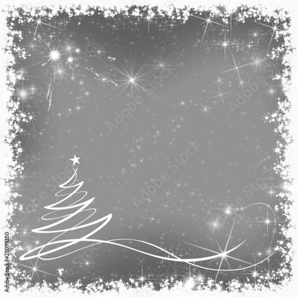 Obraz Weihnachtskarte - abstrakter Tannenbaum