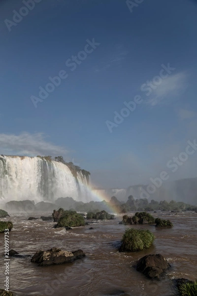 Obraz rainbow over waterfall