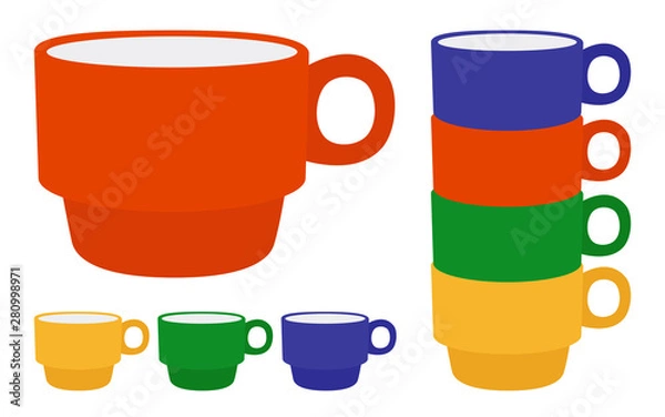 Obraz マグカップ　イラストセット