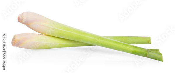 Obraz Lemon grass on white background