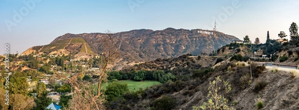 Obraz hollywood hills and surrounding landscape near los angeles