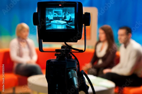 Obraz Studio telewizyjne - wizjer kamery wideo