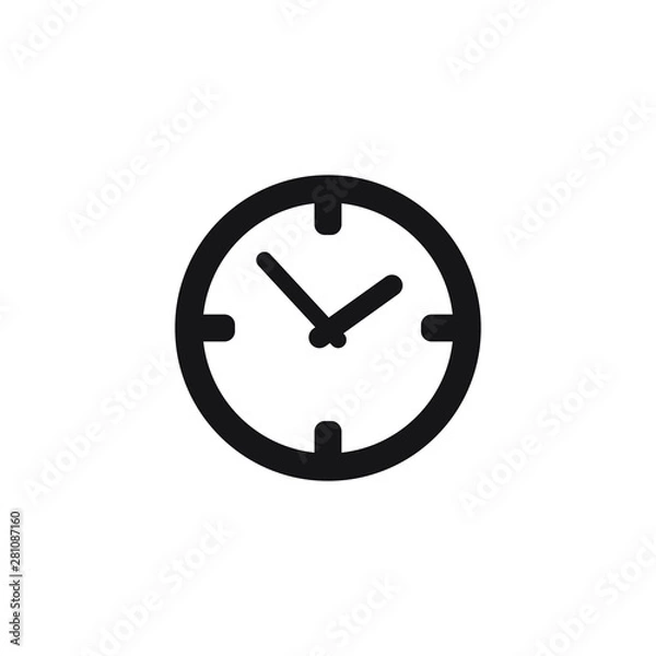 Fototapeta Clock icon, time icon vector
