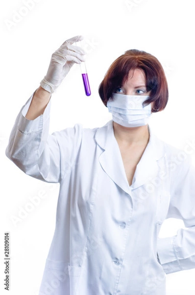 Obraz Laboratorian with flask