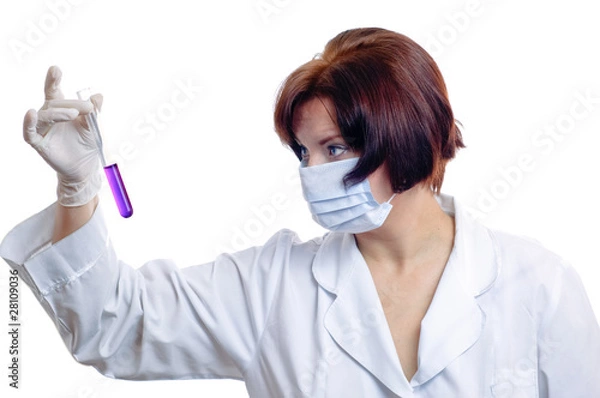 Obraz Laboratorian with flask