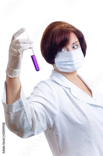 Obraz Laboratorian with flask
