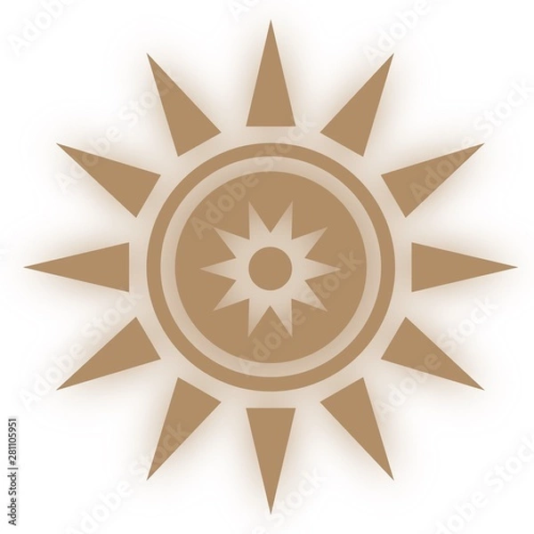 Fototapeta Star icon symbool. Glossy star shaped web stickers. Element style for chakra meditation