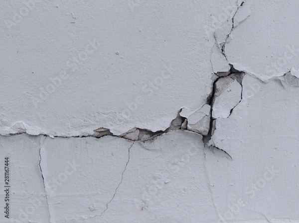 Fototapeta Cement peeling paint on wall texture background.