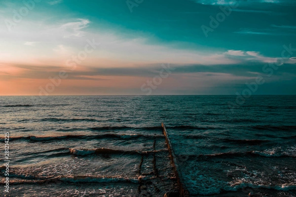 Fototapeta закат на море