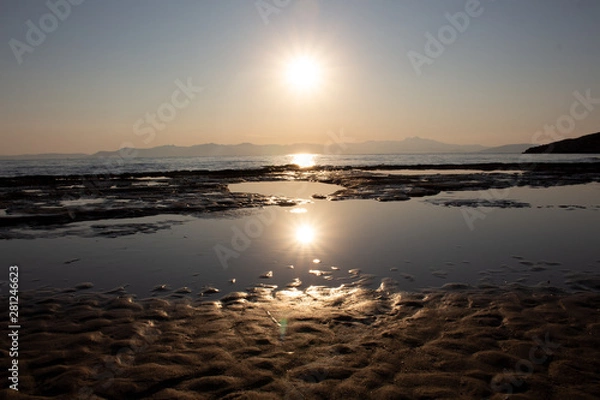 Obraz mirror sunset over the sea
